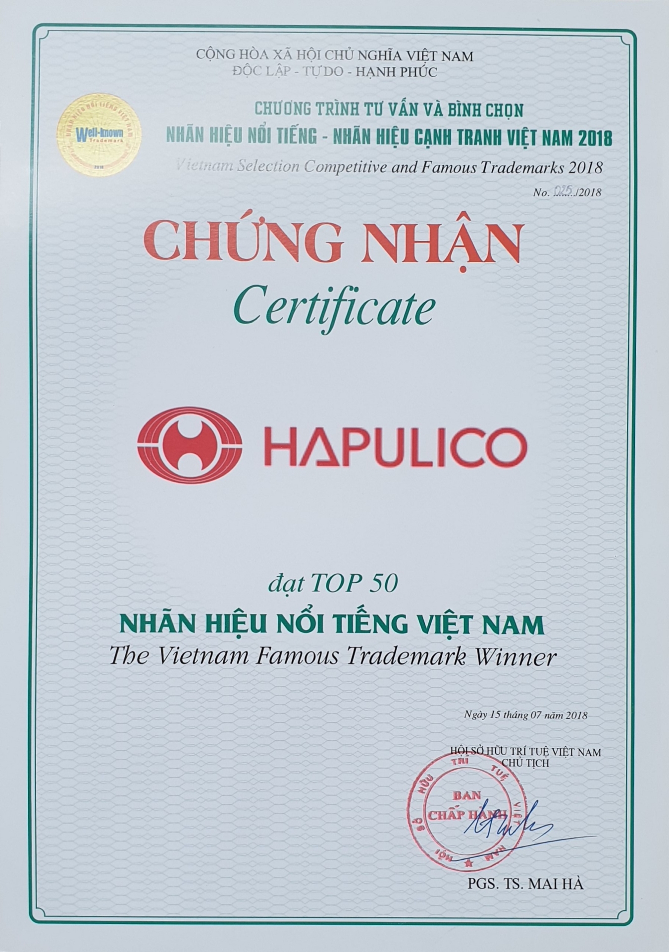 TOP 50 nhãn hiệu nổi tiếng Việt Nam